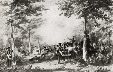 La Bataille de Bossenden Wood en 1838